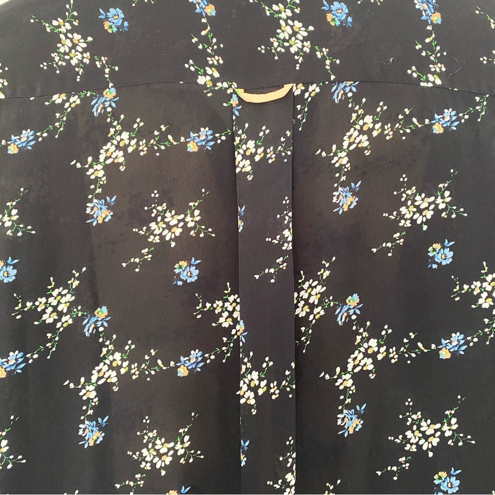 Malene Birger Luccah Floral Print Silk Blend Blouse Tunic Size Medium - Picture 8 of 13